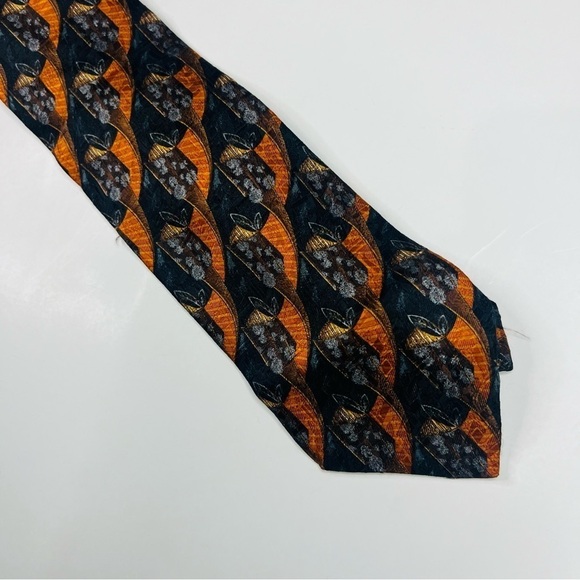 Ermenegildo Zegna Flower Pattern Classic Silk Neck Tie - Picture 2 of 4